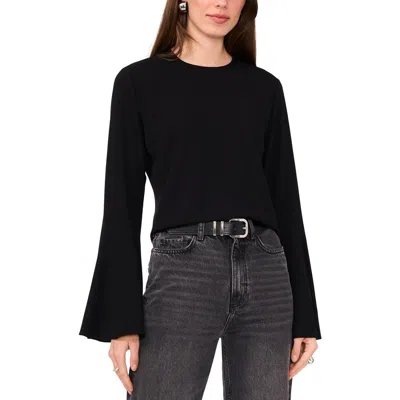 1.state Womens Solid Polyester Blouse In Black