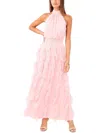 1.state Cascade Ruffle Chiffon Maxi Dress In Pink
