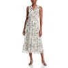 1.state Tiered Tie Neck Sleeveless Maxi Dress In Multi