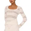 1.state Womens Tiered Lace Blouse In White