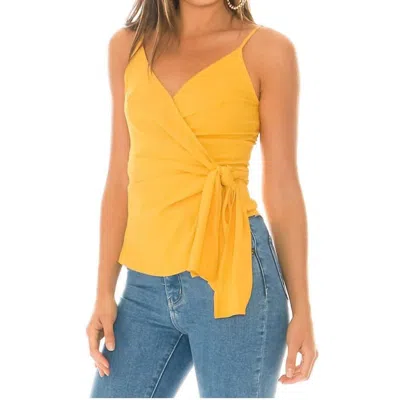 1.state Wrap Front Cami Top In Yellow