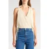 1.state Wrap Front Collar Top In Natural