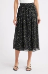1.state A Line Midi Skirt In Rich Black