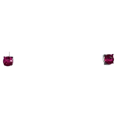 Pre-owned 1stdibs 0.28ct Ruby Burma Solitaire Stud Earrings In 18ct White And Yellow Gold
