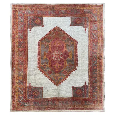 Pre-owned 1stdibs 10x11 Antique Turkish Oushak Angora Fine Ivory 295cm X 328cm C.1880 In White