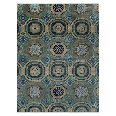Pre-owned 1stdibs 10x14 Green Mamluk Vintage Turkish Hand Knotted Wool Area Rug ( 1312 )