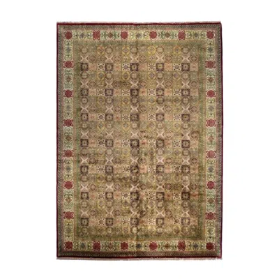Pre-owned 1stdibs 10x14 Hand-knotted Indian Bakhtiari Wool Rug, Garden Panel, Gold/ivory In Brown