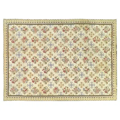 Pre-owned 1stdibs 10x14 Rare Antique French Needlepoint Tapestry Beige Rug 295cm X 432cm In Brown