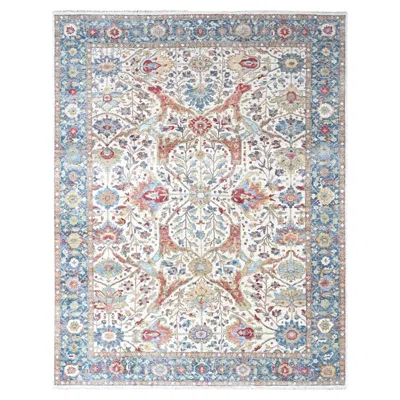 Pre-owned 1stdibs 10'x14' White Antiqued Persian With Ziegler Mahal Design Hand Knotted Wool Rug