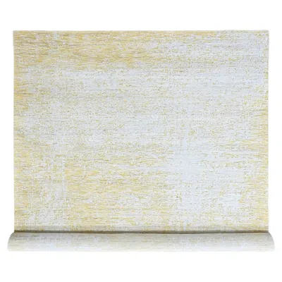 Pre-owned 1stdibs 10'x14' Yellow Modern Wool & Silk Hand Loomed Textured Pile Oriental Rug