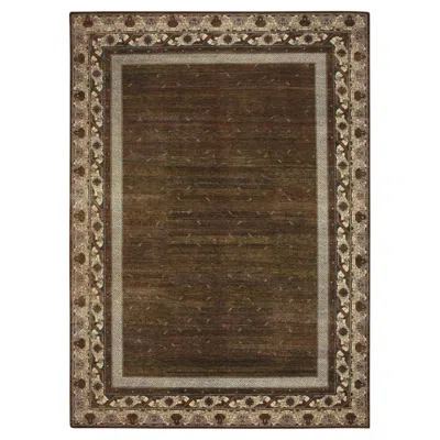 Pre-owned 1stdibs 10'x14'1" Brown Hand Knotted Khotan Influence All Over Intricate Design Wool Rug