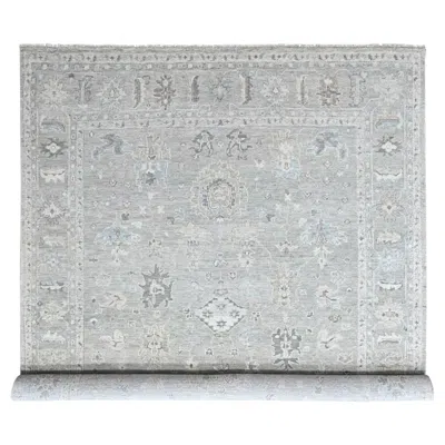 Pre-owned 1stdibs 11'9"x14'9" Gray Supple Collection Oushak Design Hand Knotted Pure Wool Xl Rug