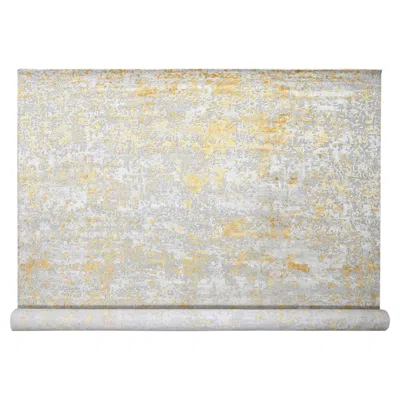 Pre-owned 1stdibs 12'x14'9" Beige Abstract Design Wool-silk Hand Knotted Oversized Oriental Rug In Brown