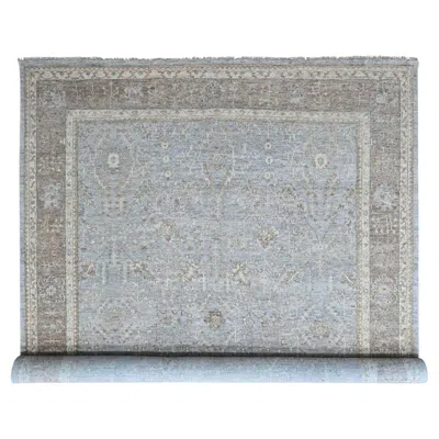 Pre-owned 1stdibs 12'x14'9" Gray Supple Collection Oushak All Over Design Hand Knotted Wool Xl Rug
