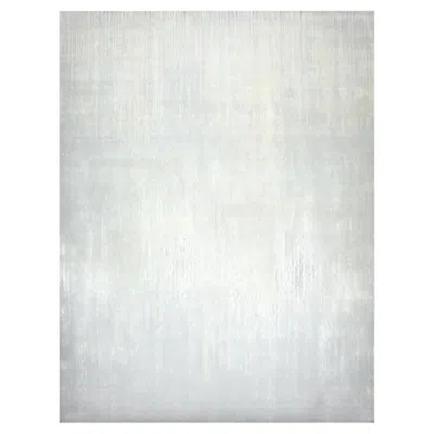 Pre-owned 1stdibs 12'x15' Gray Vertical Ombre Design Densely Woven Hand Knotted Pure Wool Xl Rug