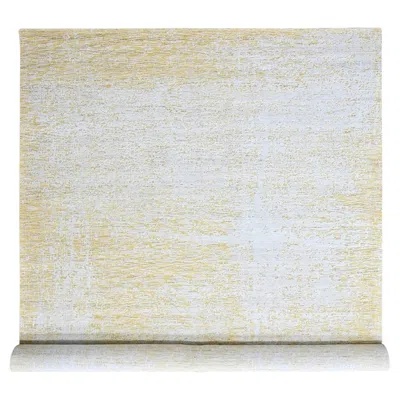 Pre-owned 1stdibs 12'x15' Yellow Modern Hand Loomed Wool & Plant Based Silk Textured Pile Xl Rug