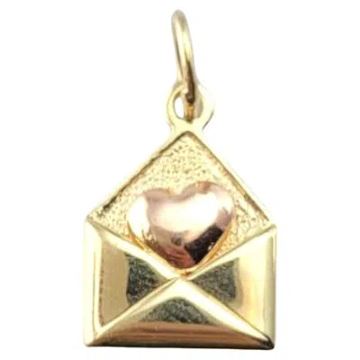 Pre-owned 1stdibs 14 Karat Yellow And Rose Gold Love Letter Charm #21267