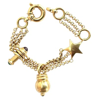 Pre-owned 1stdibs 14k Gold Italian Charm Bracelet Vintage In Multi
