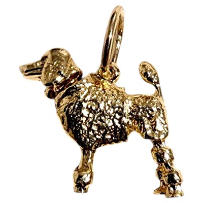 Pre-owned 1stdibs 14k Yellow Gold Articulating Poodle Charm #25559