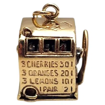 Pre-owned 1stdibs 14k Yellow Gold Articulating Slot Machine Charm #25427