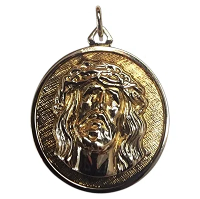 Pre-owned 1stdibs 14k Yellow Gold Christ Head Pendant #25540