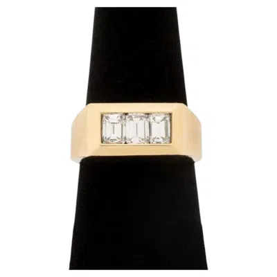 Pre-owned 1stdibs 14k Yellow Gold Diamond Band Ring, 1.35ct J-k Color, Late 20th Century