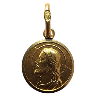 Pre-owned 1stdibs 14k Yellow Gold Dio Ti Protegga "may God Protect You" Pendant #25528