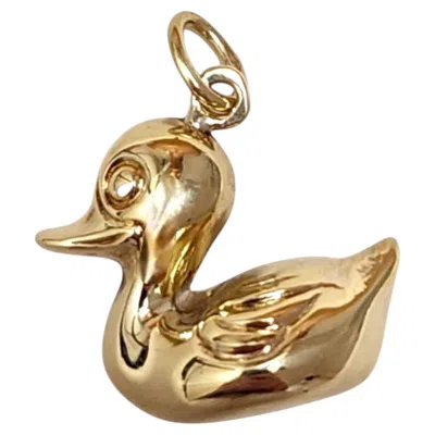 Pre-owned 1stdibs 14k Yellow Gold Duck Charm #25623