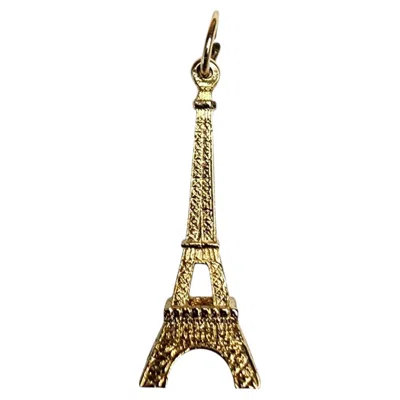 Pre-owned 1stdibs 14k Yellow Gold Eiffel Tower Pendant #25464