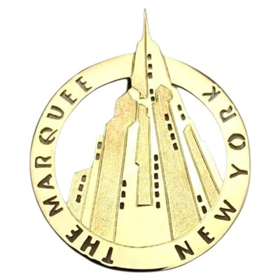 Pre-owned 1stdibs 14k Yellow Gold Marquee New York Pendant #25425