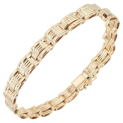 Pre-owned 1stdibs 14k Yellow Gold Multi Bar Link Bracelet