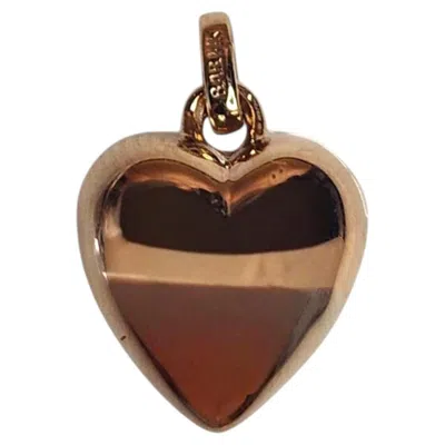 Pre-owned 1stdibs 14k Yellow Gold Puffy Heart Charm #25551