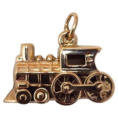 Pre-owned 1stdibs 14k Yellow Gold Train Engine Charm #25627