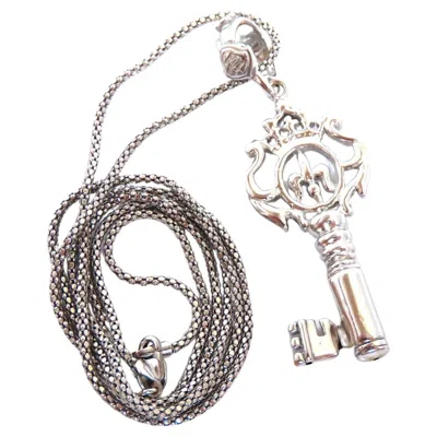 Pre-owned 1stdibs 14kt Gold Key Charm Necklace In Multi