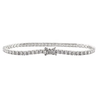 Pre-owned 1stdibs 14kt White Gold Classic Diamond 5.0 Cts Tennis Bracelet