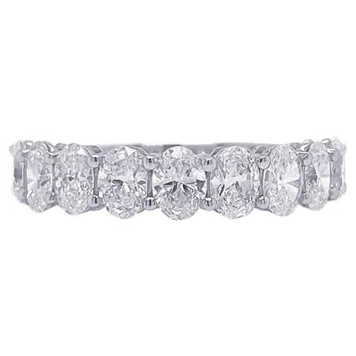 Pre-owned 1stdibs 1.70 Carat Oval Half Eternity Band 14k Gold In Multi