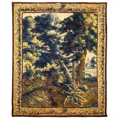 Pre-owned 1stdibs 17th Century Brussels Verdure Landscape Tapestry In Chinoiserie Style In Black