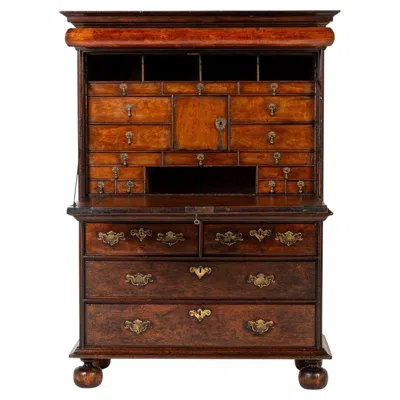Pre-owned 1stdibs 17th Century English William And Mary Period Walnut Escritoire In Brown