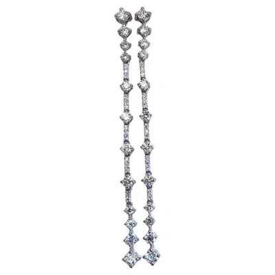 Pre-owned 1stdibs 1.80ct Natural Diamonds Dangle Earrings 14kt** In Multi