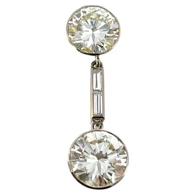 Pre-owned 1stdibs 18ct Yellow & White Gold Diamond Drop Pendant Necklace – 8.22ct & 6.48ct