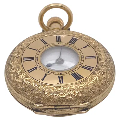 Pre-owned 1stdibs 18ct Yellow Gold 33mm Open Face Pocket Watch