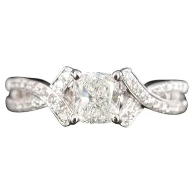 Pre-owned 1stdibs 18k 1.20 Ctw Diamond Ring With Platinum Head And Gia Online Report In Multi