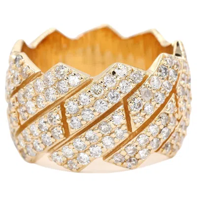 Pre-owned 1stdibs 18k 750 Yellow Gold 4.50 Ct Natural Diamond Ring Band