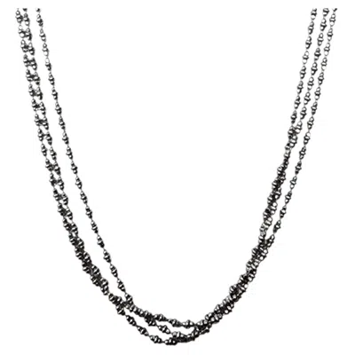 Pre-owned 1stdibs 18k White Gold 3 Strand Bead Necklace #25560