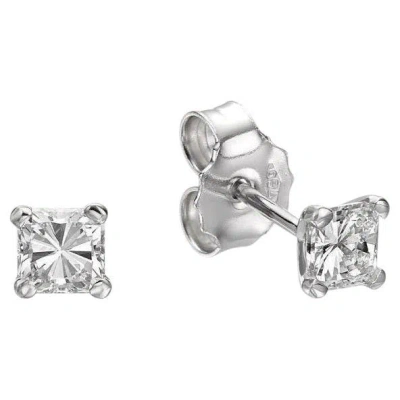 Pre-owned 1stdibs 18k White Gold Stud Earrings 0.68ct Diamond (radiant, F-g, Vvs2-vs1) Jewelry