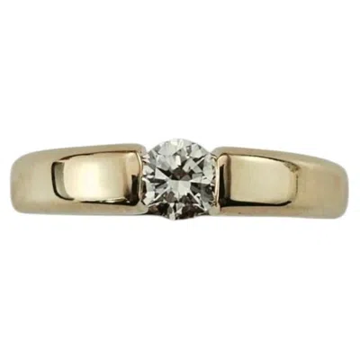 Pre-owned 1stdibs 18k Yellow Gold Diamond Solitaire Ring Size 9.75 #25577