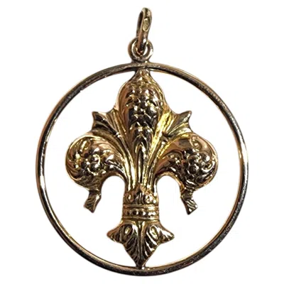 Pre-owned 1stdibs 18k Yellow Gold Fleur-de-lis Pendant #25561