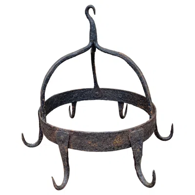 Pre-owned 1stdibs 18th Century English Hand-wrought Iron Game Rack Or Pot Rack In Black