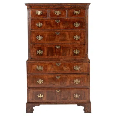 Pre-owned 1stdibs 18th Century English Walnut Chest On Chest In Brown