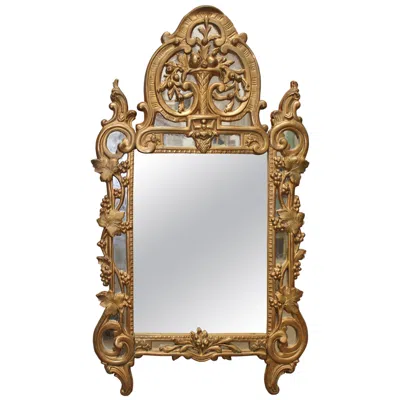 Pre-owned 1stdibs 18th Century French Regence Mirror With A Gold Leaf Finish In Brown